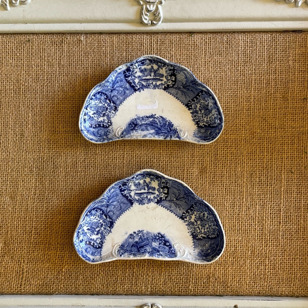 COPY - Franz Malta half dish transferware what are blue and white set…